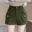 Quần Short Denim Nâu Co Giãn Tổng Thể Túi Phong Cách Mới Cao Cấp Ôm Hơn Nhìn Rộng Quần Nóng