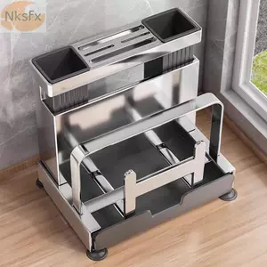Hộp đựng đồ nhà bếp NKSFX, Giá đựng đồ bằng thép không gỉ tiết kiệm không gian, Đũa chất lượng cao Giá đỡ bàn đựng nồi Sử dụng nhà bếp