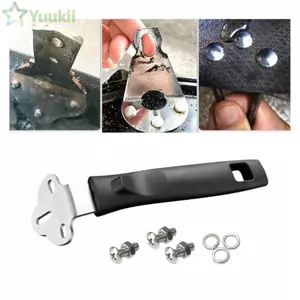 Tay cầm nồi YUUKII, đa năng có ốc vít Tay cầm chảo ba lỗ, Tay cầm nồi có thể tháo rời chống bỏng bền bỉ cho dụng cụ nấu nướng nhà bếp chiên