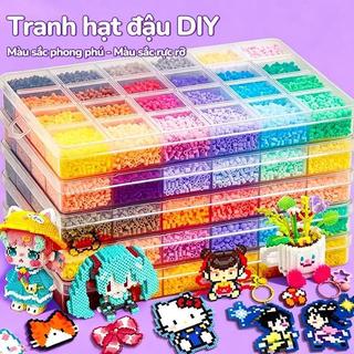 【Siêu phẩm】Hạt đậu ghép hình 24 màu – Hạt 2.6mm – Đa sắc rực rỡ – Đồ chơi DIY thủ công an toàn