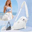 PYCOU Túi Đeo Vai Dễ Thương, Dây Đeo Nhẹ Có Thể Điều Chỉnh Túi Điện Thoại, Thời Trang Mềm Mại Lông Tơ Hoạt Hình Sang Trọng Vải Túi Đeo Ngang Phụ Kiện Nữ