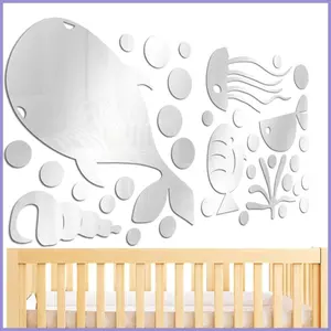 Gương Dán Tường Chủ Đề Biển Acrylic Trang Trí Nhà Cửa Gương Treo Tường Nghệ Thuật Dán Cho Chủ Nhà Cha Mẹ mueadsyvn