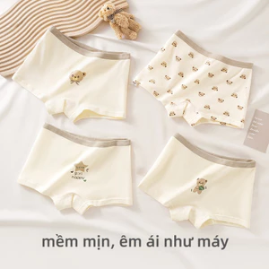 Sản Phẩm Mới Bán Buôn Bé Gái Chải Cotton Boxer Quần Lót Cotton Bé Gái Quần Short Trẻ Em