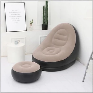 Ghế hơi Tựa Lưng,Ghế Bơm Hơi,sofa hơi Kiểu Dáng Hàn Quốc Bọc Nhung Mềm Mại ( hàng loại to )