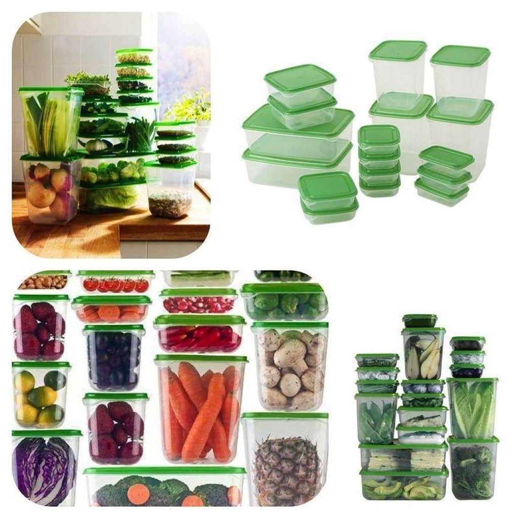 Bộ hộp đựng thức ăn 17 món - set 17 hộp nhựa cao cấp đựng thực phẩm bảo quản tủ lạnh tiện lợi
