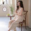 Bộ đồ ngồi yếm nữ kèm miếng đệm tích hợp và quần crop để thư giãn trong nhà hàng ngày ngọt ngào Thư giãn trong nhà thông thường Nghỉ ngơi tại nhà và thời gian giải trí mùa hè