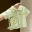 Mùa hè Phong cách mới (90-140) Áo sơ mi polo khủng long ba chiều dễ thương thời trang