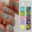 Cod 12 lưới hỗn hợp mini đầy màu sắc Nail long lanh sequin tự trang trí