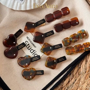 Kẹp Tóc Kim Cương Giả Acetate Thanh Lịch Bên Mỏ Vịt Kẹp Trang Điểm Kẹp Tóc