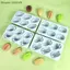 {AKIN} Khuôn làm bánh silicon 6 khoang Khuôn hình hạt cà phê để làm bánh Mousse sô cô la DIY Dụng cụ làm bánh Nonsti Sử dụng tại nhà {a}