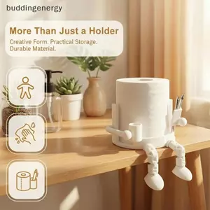 {BUDDI} Hộp đựng khăn giấy in 3D Hộp đựng giấy vệ sinh Hộp đựng cuộn nhà với thiết kế mới lạ sáng tạo để trang trí phòng tắm {buddingenergy}