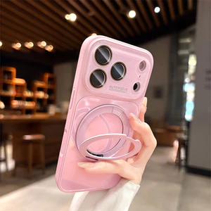 Ốp điện thoại khung từ tính bằng kính màu cho iPhone 17 Pro Max 13 14 15 16 pro max Bao gồm tất cả bảo vệ ống kính máy ảnh vỏ mềm Vỏ bảo vệ vỏ điện thoại