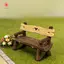 MJnmc 2 Cái 1 / 12 Nhà Búp Bê Mini Ghế Công Viên Bộ Ghế Micro Vườn Phong Cảnh Trang Trí Cho DIY Trang Trí Mới