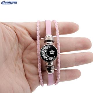 Bluelover 2 Chiếc Dạ Quang Cặp Đôi Vòng Tay Mặt Trăng Mặt Trời Có Thể Điều Chỉnh Bện Vòng Tay Tình Bạn Thời Trang Lãng Mạn Trang Sức Quà Tặng Sinh Nhật Mới