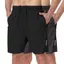 Quần short thể thao nam PYCOU, Quần short chạy bộ khô nhanh bằng lụa băng, Nhẹ thoáng khí dáng rộng vừa vặn Quần short thể thao eo co giãn chạy bộ