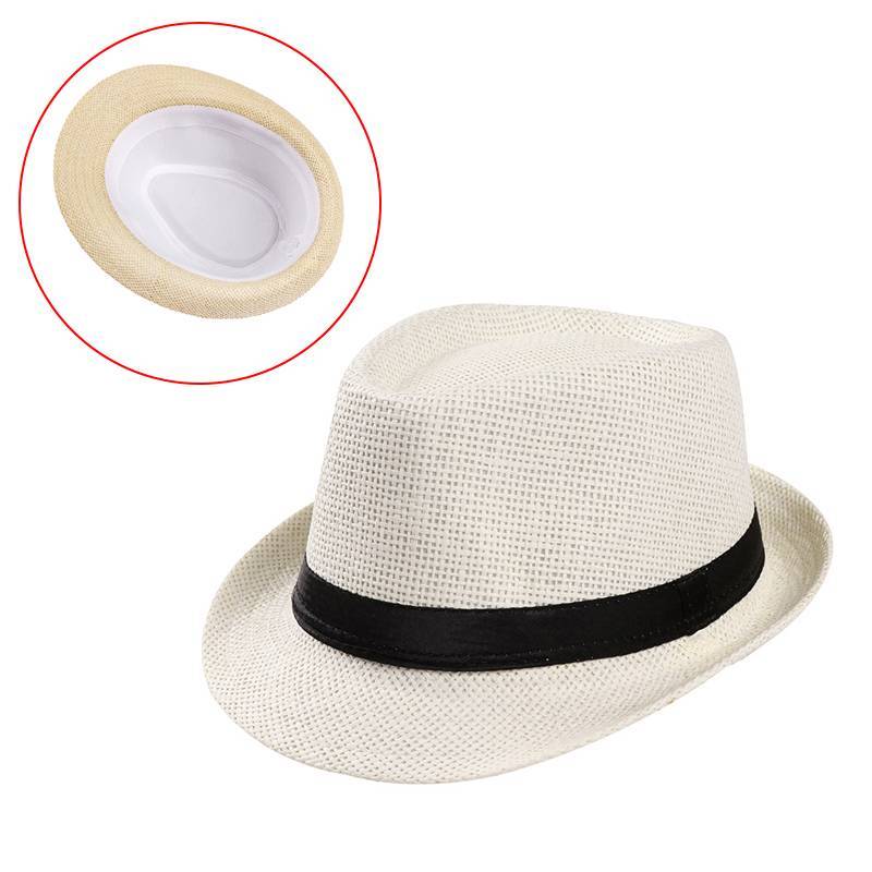 ZTHOME Unisex Mũ Nam Nữ Fedora Trilby Rộng Vành Rơm Mũ Đi Biển Mặt Trời Quý Ông Adlut HOT