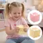 JVSUB Jumbo Cheese Cube Quả bóng căng thẳng, Đồ chơi xoay phô mai có thể định hình chống căng thẳng, kết cấu mực chống vỡ ASMR Đồ chơi căng thẳng giác quan Quà tặng sinh nhật