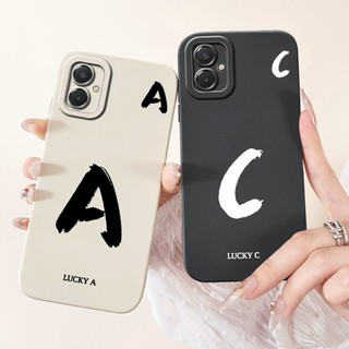 Dành Cho Samsung Galaxy Galaxy A07 4G Ốp Lưng SM-A075F SM-A075M Vỏ Bảo Vệ Ống Kính Silicon Mềm Chữ A Z Dễ Thương Cho Samsung A07 4G Vỏ