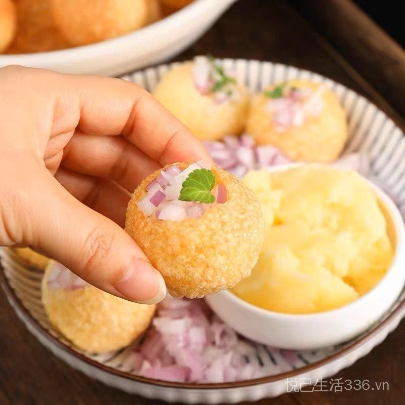 Đồ ăn nhẹ Ấn Độ Nhập Khẩu Quả Bóng Rỗng Khoai Tây Chiên Quả Bóng giòn Chính Hãng 200g