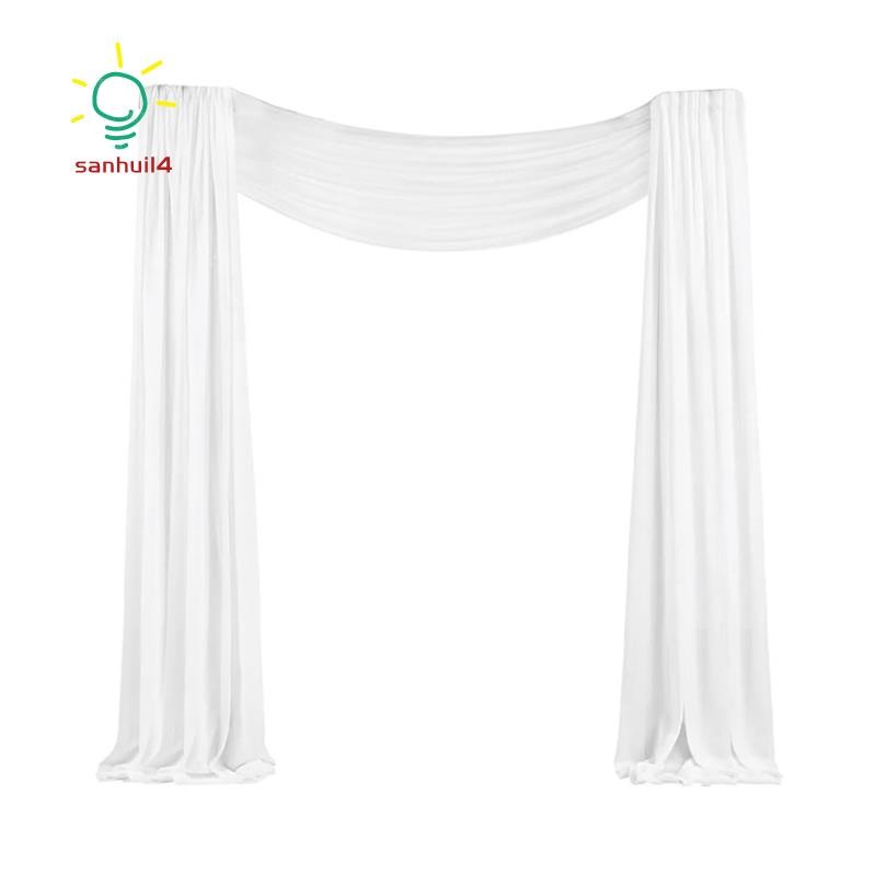 Wedding Arch Vải Treo Tường 1 Bảng 29.5Inch X 19.6Ft Trắng Sheer Rèm Voan Cho Lễ Cưới