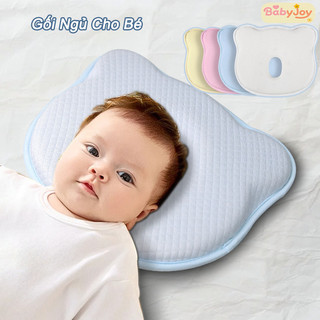 【BabyJoy】Gối Chống Bẹp Méo Đầu Cho Bé Sơ Sinh 0-18 tháng,Gối Ngủ Cho Bé,Gối Lõi mút hoạt tính,Chống méo đầu, bẹp đầu