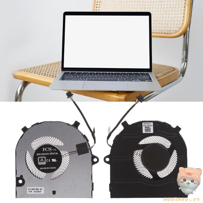 Quạt làm mát máy tính xách tay mặt trăng Bộ tản nhiệt máy tính xách tay cơ khí cho Dell Latitude 3420 3520 E3420 E3520 5V 0 39A 4pin CPU Làm mát Fa