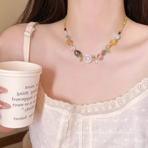 Mùa hè vòng cổ hoa phong cách Mori mới, nhẹ nhàng sang trọng