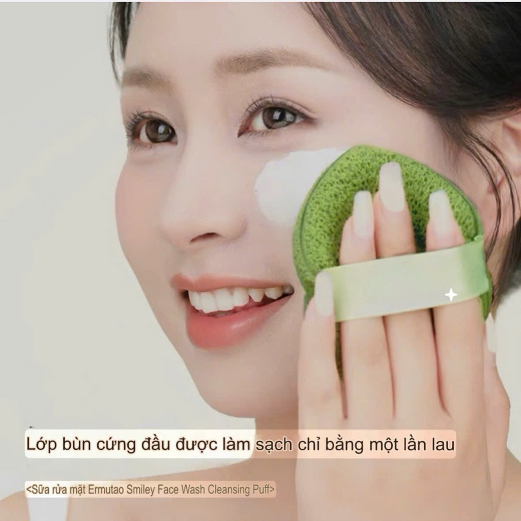Bông Rửa Mặt Làm Sạch Sâu, Dưỡng Da Mềm Mịn, Dịu Nhẹ Cho Mọi Loại Da, Có Dây Treo sét 3 cái