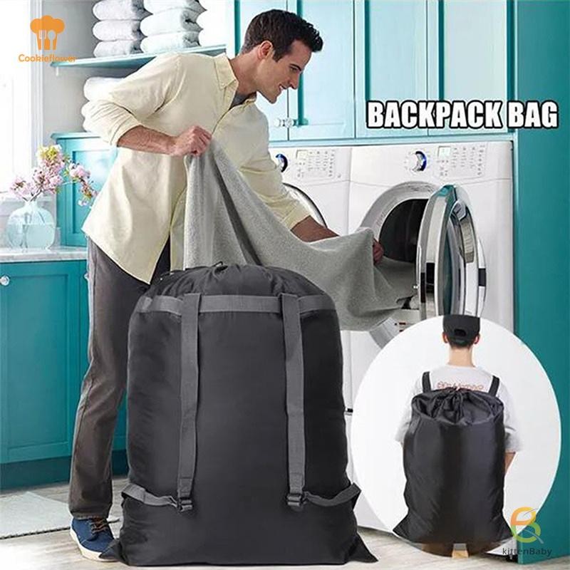 Ba lô du lịch chống nước từ polyester với dây đeo điều chỉnh, túi giặt tiện lợi cho chuyến cắm trại