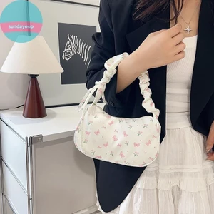 SUND Hợp Thời Trang Ngọt Anh Đào Dâu In Túi đeo dưới cánh tay Nữ Tính Có Thể Thu Vào Dây Đeo Túi Xách Nách Túi Nữ Đi Làm Túi Quà Tặng VN