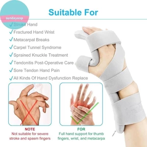 SUND Stroke Hand Brace Hỗ trợ ngón tay ban đêm Nẹp tay Hỗ trợ chỉnh hình Cổ tay Còn lại Viêm khớp Viêm gân Phục hồi chức năng VN
