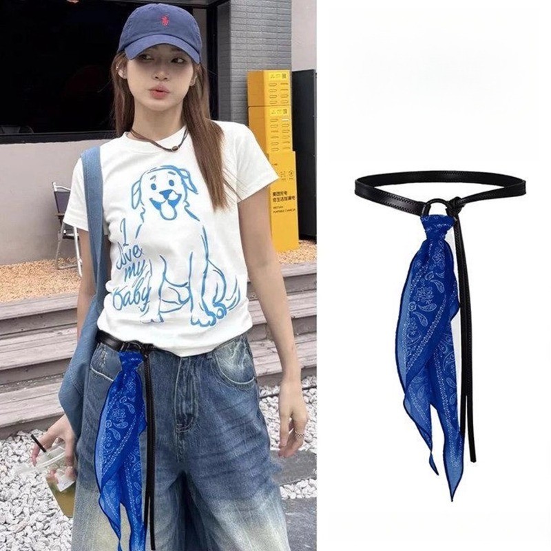 Khăn Lụa Thắt Lưng Phong Cách Mỹ, Phụ Kiên Thời Trang Cho Nữ