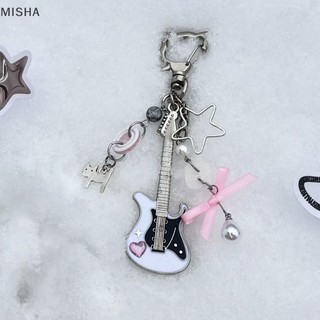 Misa Y2K Đàn Guitar Dành Cho Nam Nữ Thoáng Mát Pentagram Nơ Mặt Dây Chuyền Thời Trang Rock Punk Túi Phụ Kiện Quà Tặng