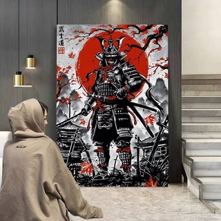 Tranh mực Nhật Bản, Đấu tay đôi Samurai, trích dẫn nổi tiếng, áp phích, phong cảnh du lịch đẹp, ronin, vải, nghệ thuật treo tường nhà cửa, tranh tường, trang trí phòng