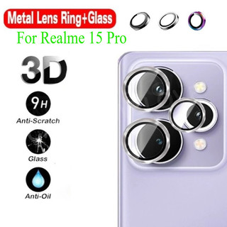 Bảo Vệ Màn Hình Cho Realme 15 Pro 14 14T 14X 5G 4G 2025 Định Vị Kim Loại Camera Mặt Sau Bảo Vệ Ống Kính Kính Cường Lực Bảo Vệ Chống Trầy Xước Vòng Bao Phim