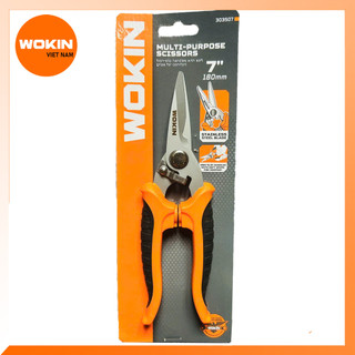 Kéo cắt đa năng, cắt nẹp điện ,chữ V, Xương nhôm, ống đồng 7inch 303507  WOKIN, Thép Sk5 siêu sắc