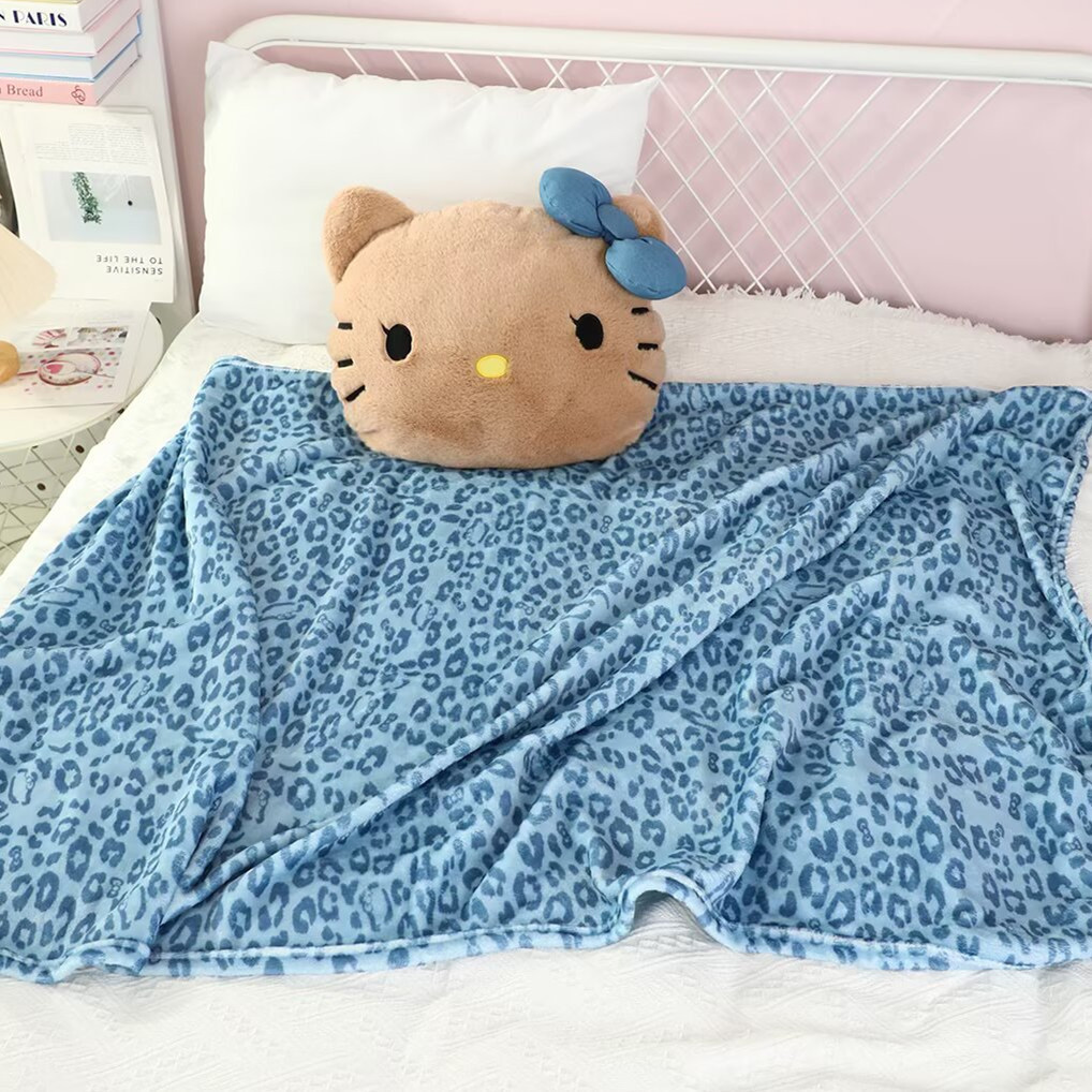 BH2 Sanrio Hello Kitty Có Mũ Trùm Đầu Hình Chữ U Gối Du Lịch Cổ Hoạt Hình Gối Dễ Thương Chăn 2 Trong 1 HB2