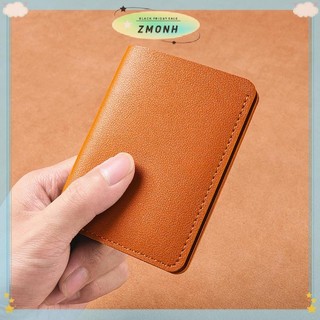 ZMONH Da Màu Trơn Ví Nhỏ Dành Cho Nữ Ngắn Đơn Giản Ví Nữ Có Nút Siêu Mỏng Túi Đựng Thẻ Tín Dụng Ví Đựng Tiền Xu