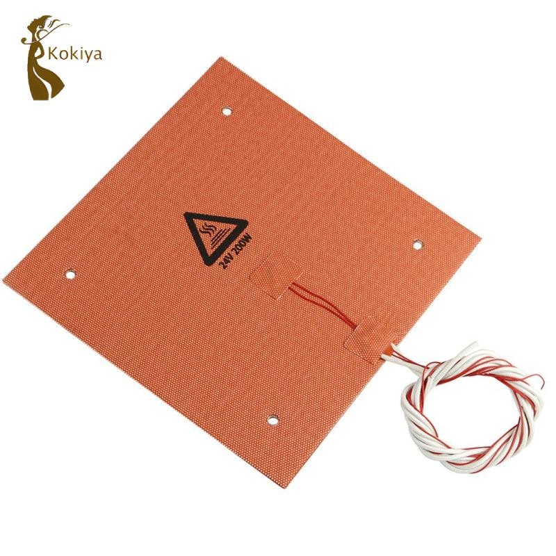 Kokiya 200x300x3mm 750W 220V Tấm sưởi silicon Máy in 3D Giường sưởi ấm Tấm lớn