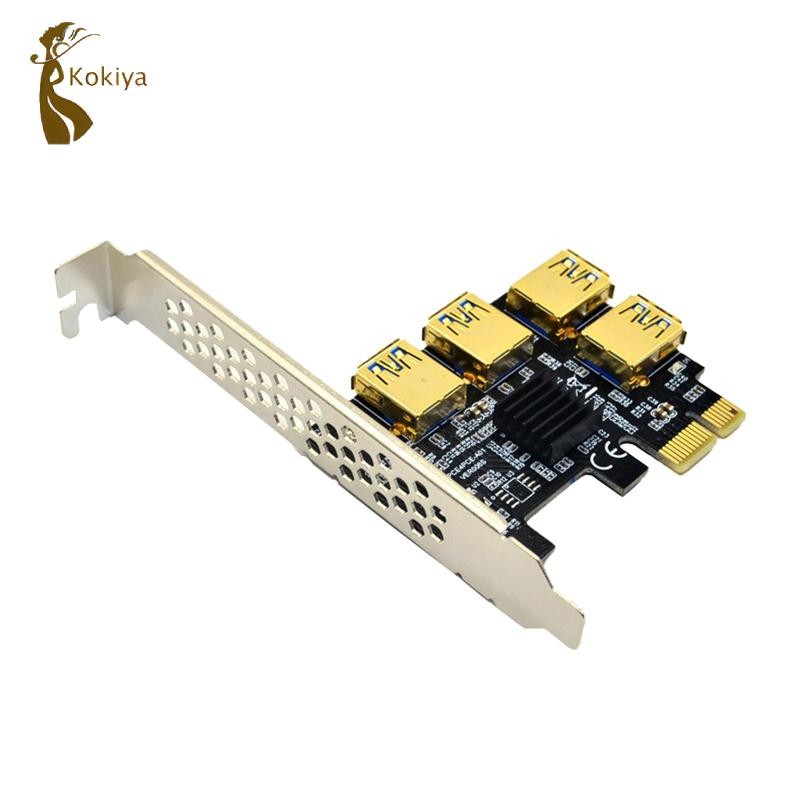 Kokiya 1 đến 4 PCI 16X Khe cắm Riser X sang Bộ chuyển đổi USB 3.0 ngoài 4, Ổn định và, Ưu đãi 4 khe cắm