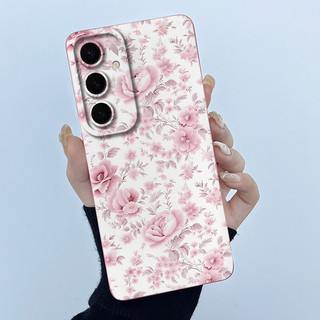 Ốp Cho Samsung Galaxy S24 / S24 Plus 5G Gấu Trúc Dễ Thương Ngọt Ngào Bé Gái Họa Tiết Mèo Vuông Silicon Mềm Chống Sốc Vỏ Bảo Vệ Ống Kính