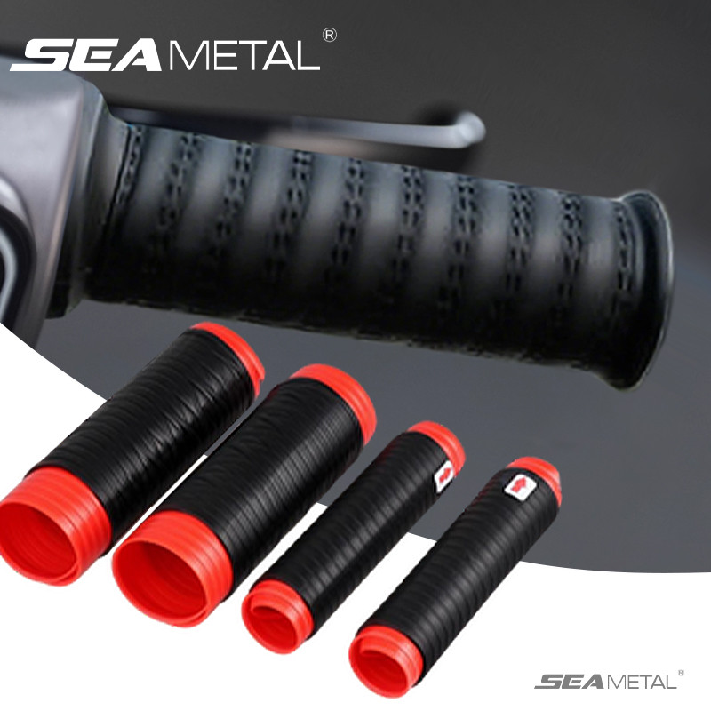 SEAMETAL Xe Máy Silicone Tay Cầm Bao Đa Năng Tự Thu Nhỏ Chống Trơn Trượt Chống Rung Xe Máy Tay Cầm Có Bảo Vệ