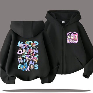 Trẻ Em Kpop Demon Hunters Áo Khoác Zip Up Áo Anime Hoạt Hình In Hình Thời Trang Áo Khoác Thường Ngày
