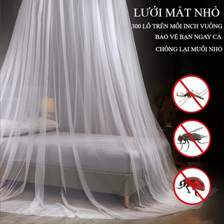 Màn Chụp Chống Muỗi Kiểu Công Chúa - Kích Thước 1.5m/1.8m/2.0m, Phù Hợp Giường Đôi & Phòng Ngủ
