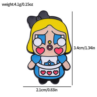 5 Cái / bộ Dễ Thương Crybaby Kim Loại Huy Hiệu Crybaby Hợp Kim Thổ Cẩm Phụ Kiện Trang Trí Pin