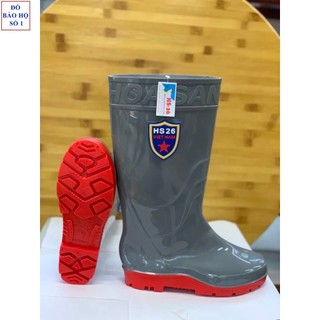 Ủng lao động MŨI ĐẾ THÉP HOA SAN size 39-43, Ủng bảo hộ chống va đập, ủng đi công trình