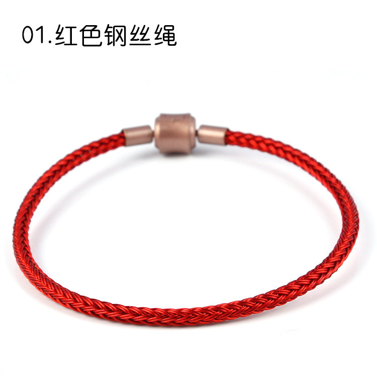 Vòng tay 3D đính cườm hạt chuyển màu, dễ dàng thay đổi dây da 3mm hoặc dây thép không gỉ