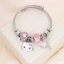 2 Cái / bộ Hello Kitty Charms Vòng Tay Dễ Thương KT Cat Lắc Tay Và Vòng Cổ Cho Nhỏ Tươi Bạn Gái Cặp Đôi Phụ Kiện