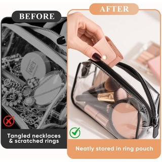 Túi Đựng Trang Sức Du Lịch Mini 1 3 Chiếc Di Động Có Thể Gập Lại Trang Sức Tổ Chức Túi Nhung Lót Nhỏ Dành Cho Nữ Nhẫn Bông Tai Dây Chuyền Quà Tặng Du Lịch 3 cái kim loại nhỏ gọn cho phụ nữ