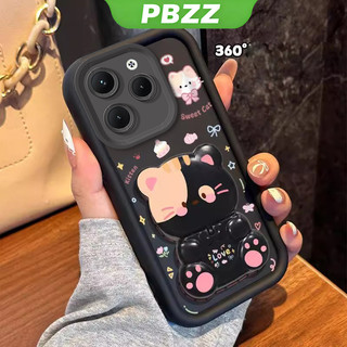 Ốp lưng cho tecno spark 30 40 50 pro plus 30C 40C 4g 30c 40 30 pro + 5g Vỏ điện thoại Vỏ mềm Silicon thẩm mỹ chống sốc có giá đỡ 360° Gương trang điểm mèo dễ thương cho bé gái JTXMMZJ
